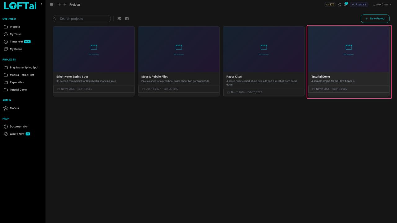 Open the project