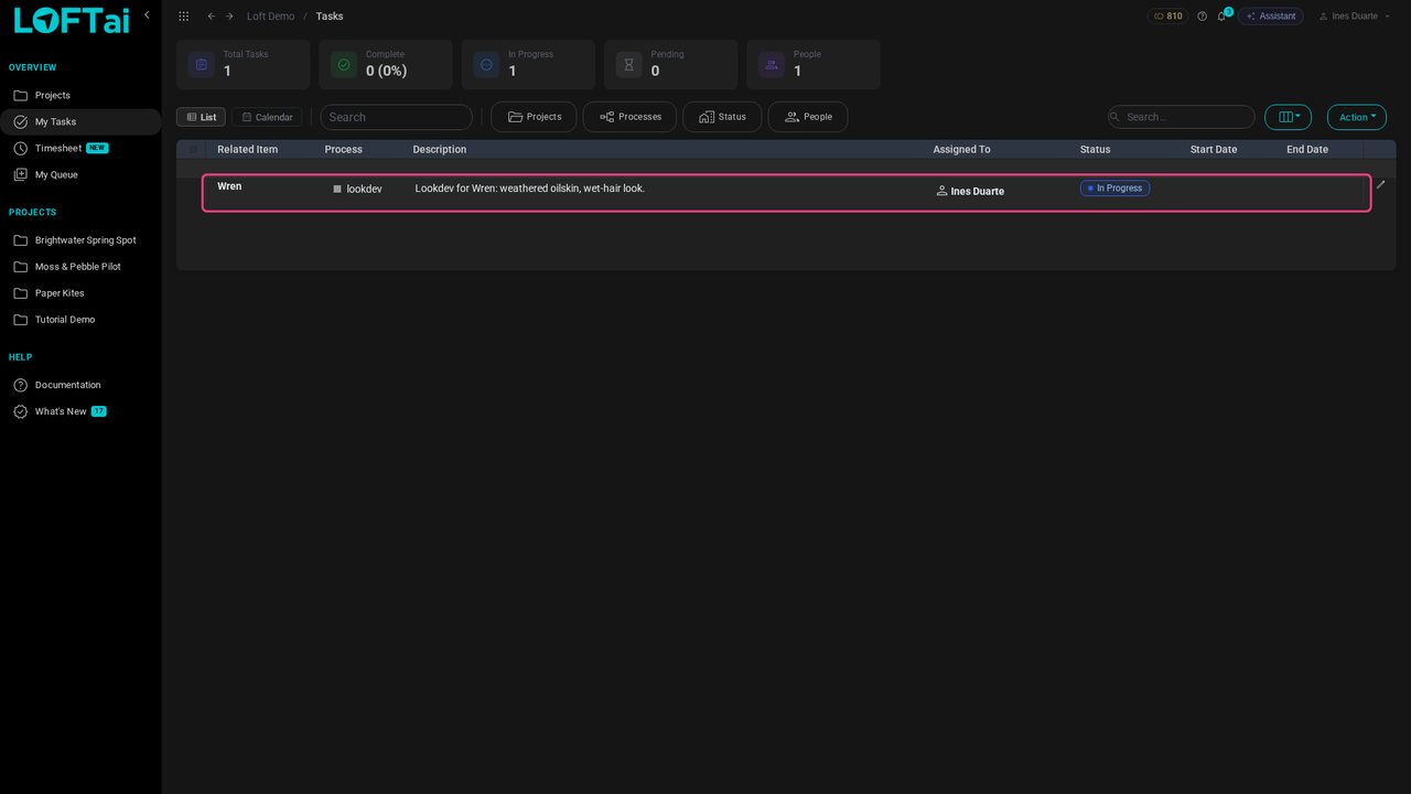 Open My Tasks