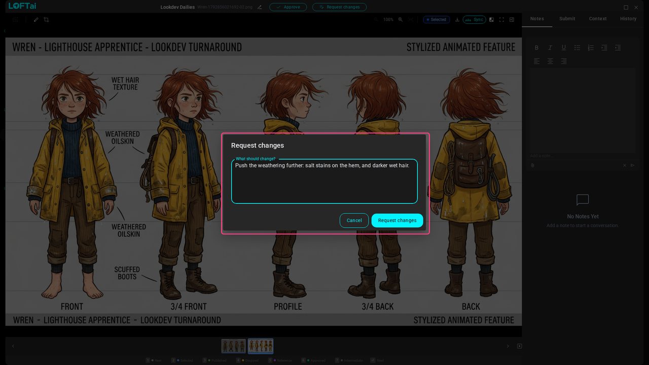 Ask for changes on the other