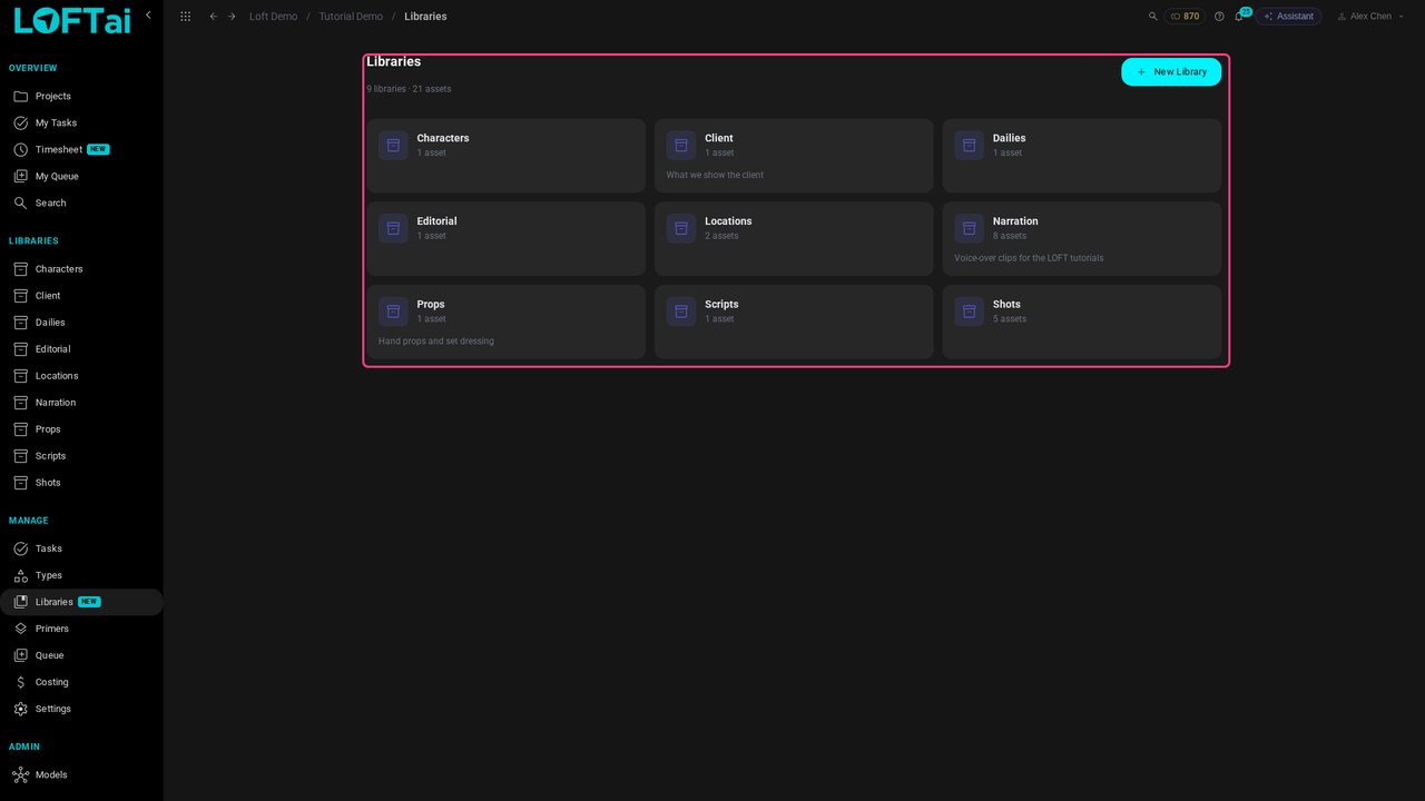 Managing libraries