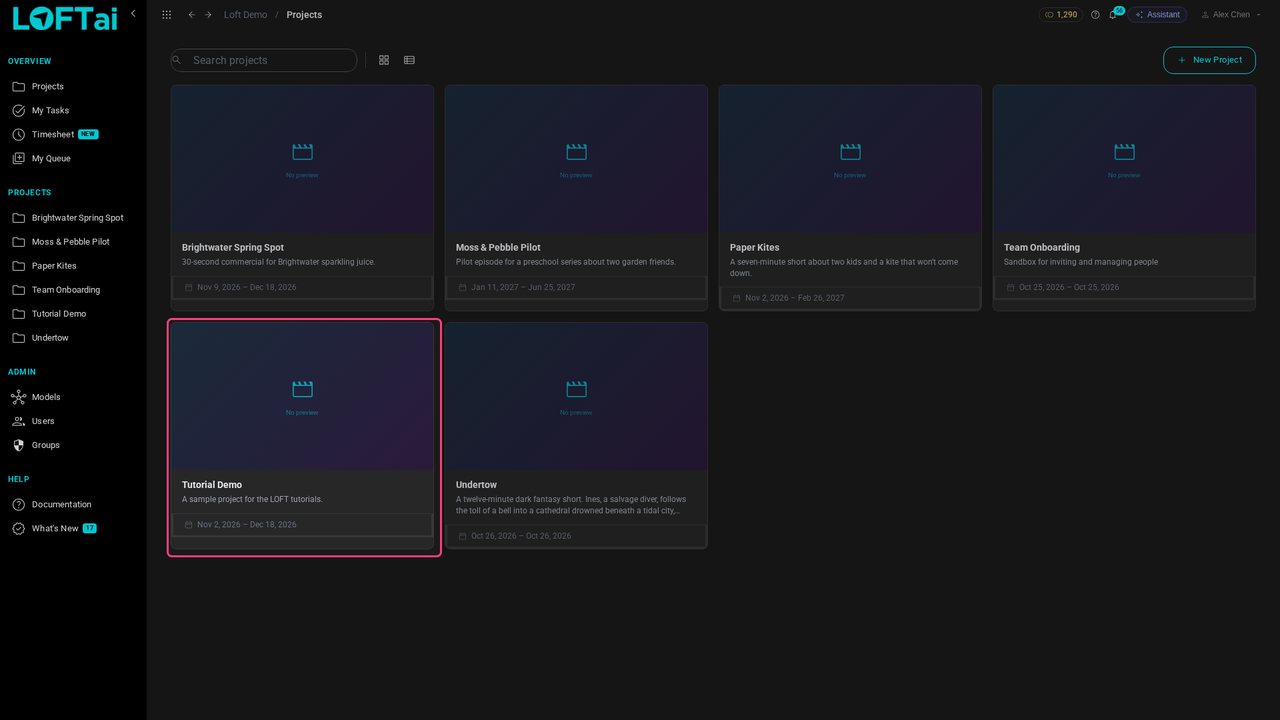 Open the project