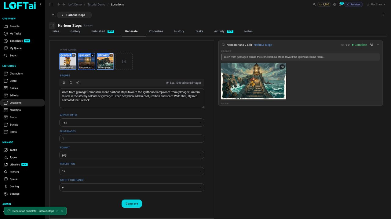 The keyframe arrives