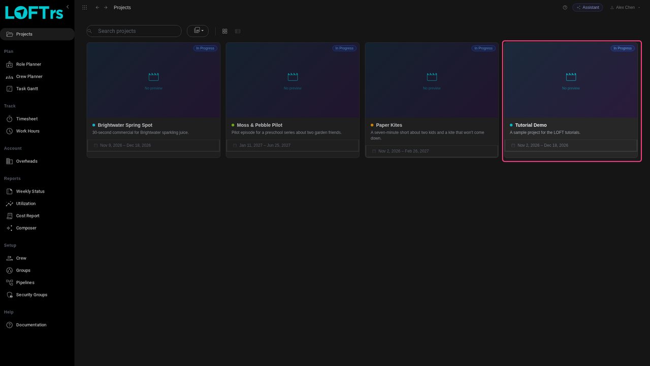 Open the project