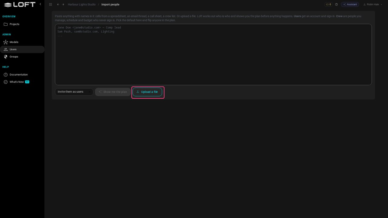 Import the crew list